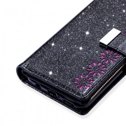 Xiaomi Mi Note 10 / Note 10 Pro Custodia Glitter Wallet Zip