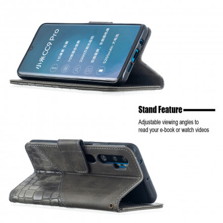 Xiaomi Mi Note 10 / Note 10 Pro Custodia classica in pelle di coccodrillo