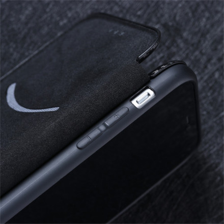 Flip Cover Xiaomi Redmi Note 10 / Note 10s in fibra di carbonio con supporto ad anello