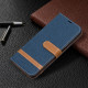 Xiaomi Redmi Note 10 / Note 10s Custodia in tessuto e pelle effetto cinturino