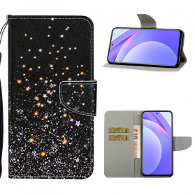 Xiaomi Mi 10T Lite 5G / Redmi Note 9 Pro 5G Custodia Star e Glitter con cinturino