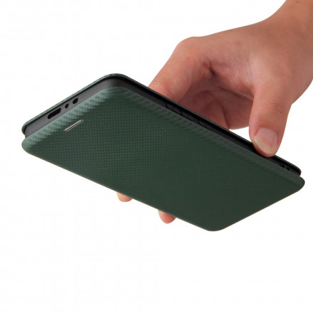 Flip Cover Xiaomi Mi 11 Ultra in fibra di carbonio con supporto ad anello