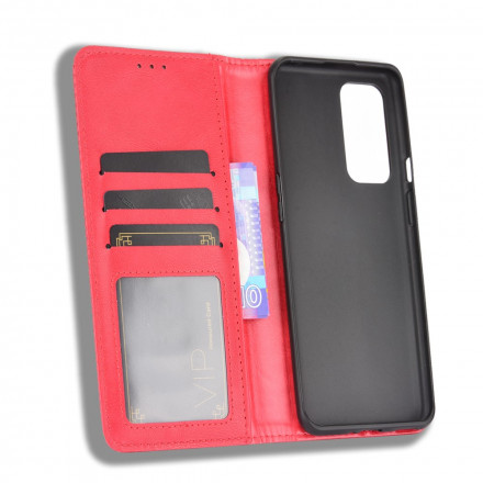 OnePlus 9 Pro Vintage effetto pelle Flip Cover