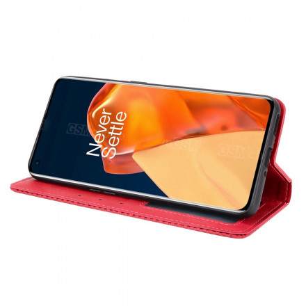OnePlus 9 Pro Vintage effetto pelle Flip Cover