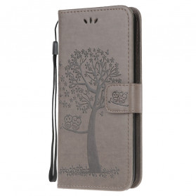 Samsung Galaxy XCover 5 Custodia con cinturino con albero e gufo