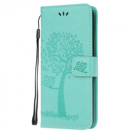 Samsung Galaxy XCover 5 Custodia con cinturino con albero e gufo