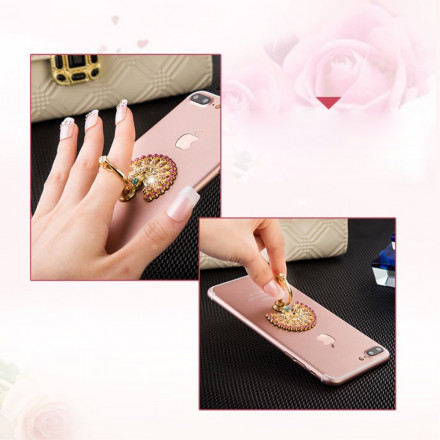 Anello con diamante viola Porta Smart Phone