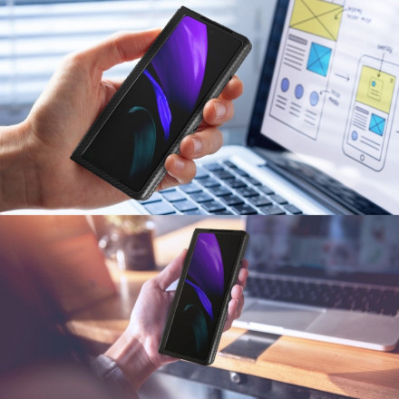 Samsung Galaxy Z Fold2 Custodia testurizzata con supporto per mani libere