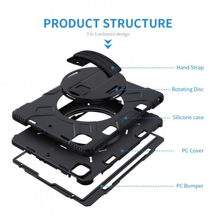 Custodia per iPad Pro 12,9" (2021) (2020) (2018) Stand, cinturino e tracolla