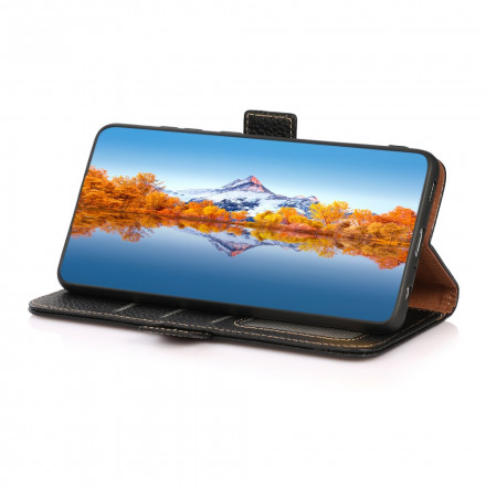 Sony Xperia 5 III Custodia in pelle Litchi KHAZNEH RFID