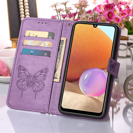 Custodia Samsung Galaxy A32 4G Butterfly Design con cinturino