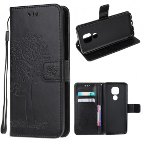 Moto G9 Play Custodia con cinturino con farfalle e fiori