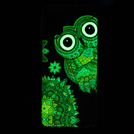 Samsung Galaxy A32 4G Custodia gufo Mandala fluorescente