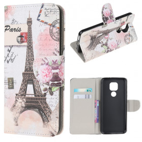 Moto G9 Play Custodia retro Torre Eiffel