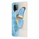 Samsung Galaxy A22 4G Custodia a farfalla blu e gialla