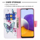 Samsung Galaxy A22 5G Custodia a farfalla acquerellata