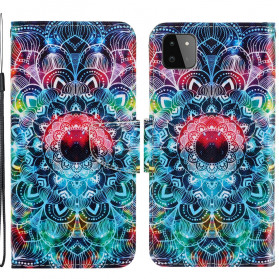 Samsung Galaxy A22 5G Custodia con cinturino Mandala Flashy
