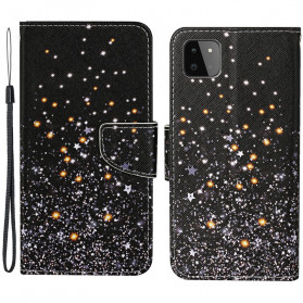 Custodia Samsung Galaxy A22 5G Star e Glitter con cinturino