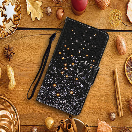 Custodia Samsung Galaxy A22 5G Star e Glitter con cinturino