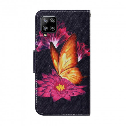 Samsung Galaxy A22 4G Custodia Butterfly e Lotus