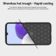 Samsung Galaxy A22 5G spazzolato in fibra di carbonio Custodia MOFI