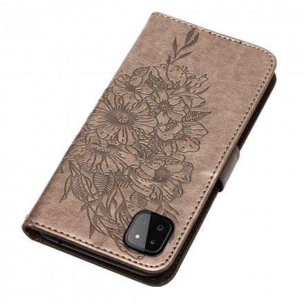 Custodia Samsung Galaxy A22 5G Butterfly Design con cinturino