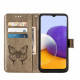 Custodia Samsung Galaxy A22 5G Butterfly Design con cinturino
