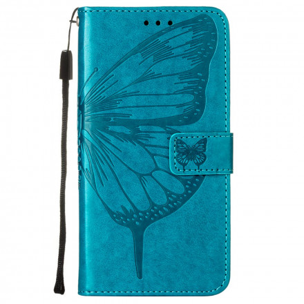 Custodia Samsung Galaxy A22 5G Butterfly Design con cinturino