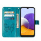 Custodia Samsung Galaxy A22 5G Butterfly Design con cinturino