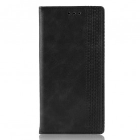 Flip Cover Moto G 5G Plus effetto pelle stile vintage