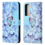 Samsung Galaxy S21 Custodia FE Diamond Butterflies con cinturino