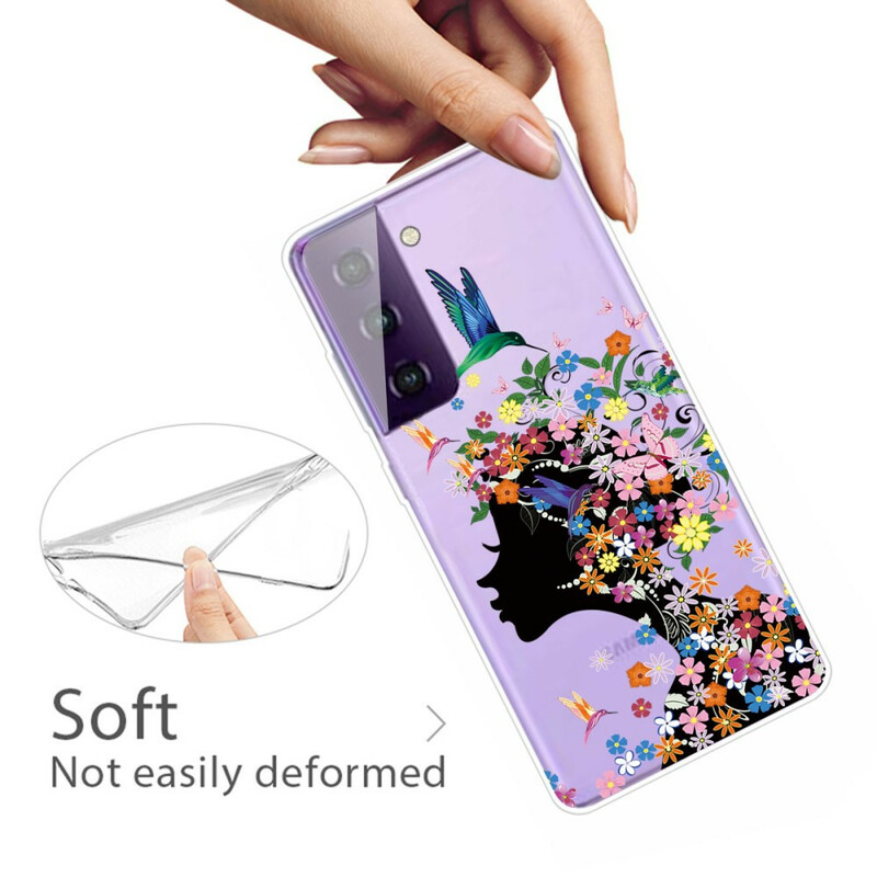 Samsung Galaxy S21 FE Custodia Pretty Flowered Head