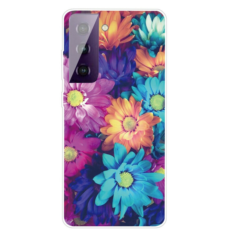 Samsung Galaxy S21 FE Custodia flessibile a fiori