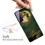 Samsung Galaxy S21 FE Custodia flessibile Moon Man