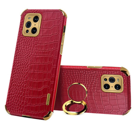 Oppo Find X3 / X3 Pro X-CASE effetto pelle di coccodrillo
