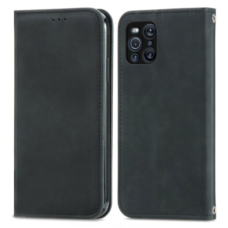Flip Cover Oppo Find X3 / X3 Pro similpelle vintage