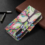 Custodia per Samsung Galaxy S21 FE con albero con tasca a zip