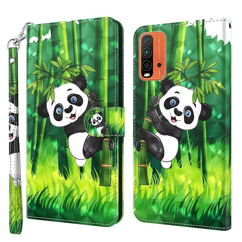Custodia Xiaomi Redmi 9T / Note 9 Panda e Bamboo