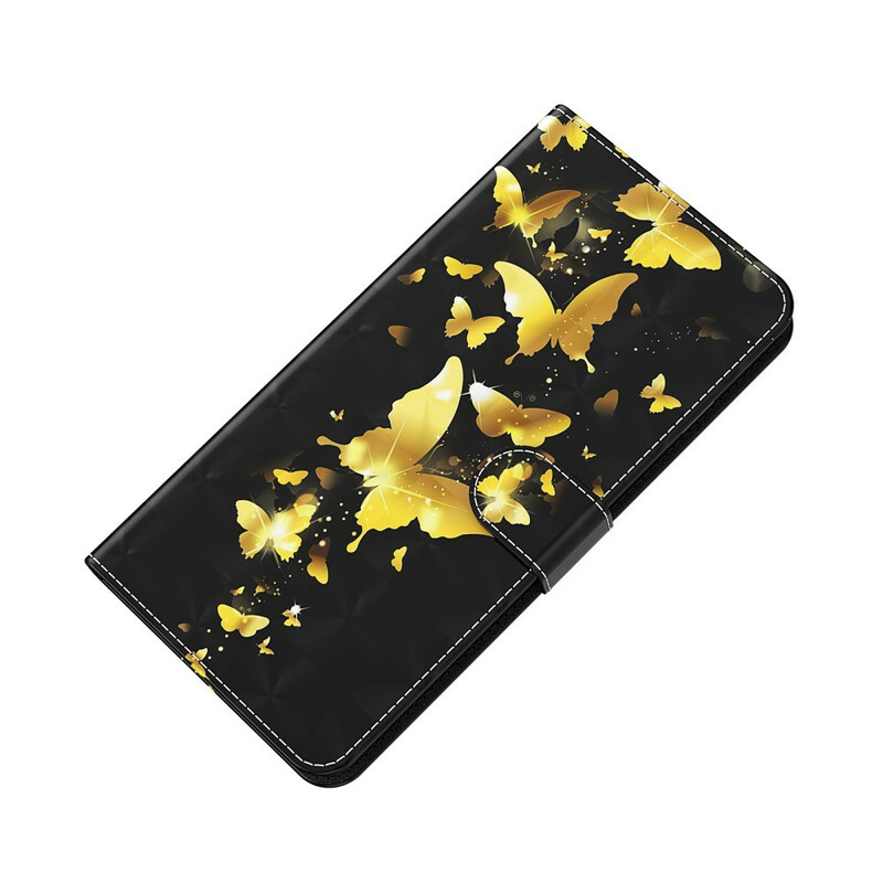 Xiaomi Redmi 9T / Note 9 Custodia a farfalla gialla