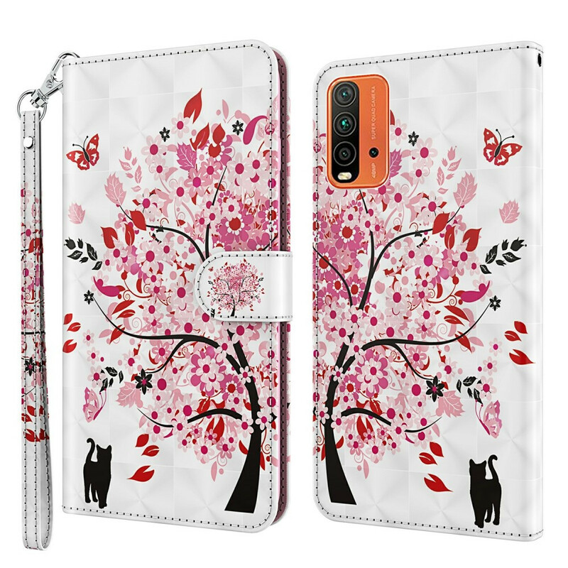 Xiaomi Redmi 9T / Note 9 Custodia Rosa Albero