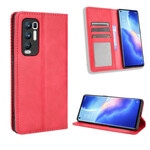 Flip Cover Oppo Find X3 Neo effetto pelle Vintage Stylish