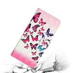 Custodia con cordino per Samsung Galaxy S21 FE Flight of Butterflies