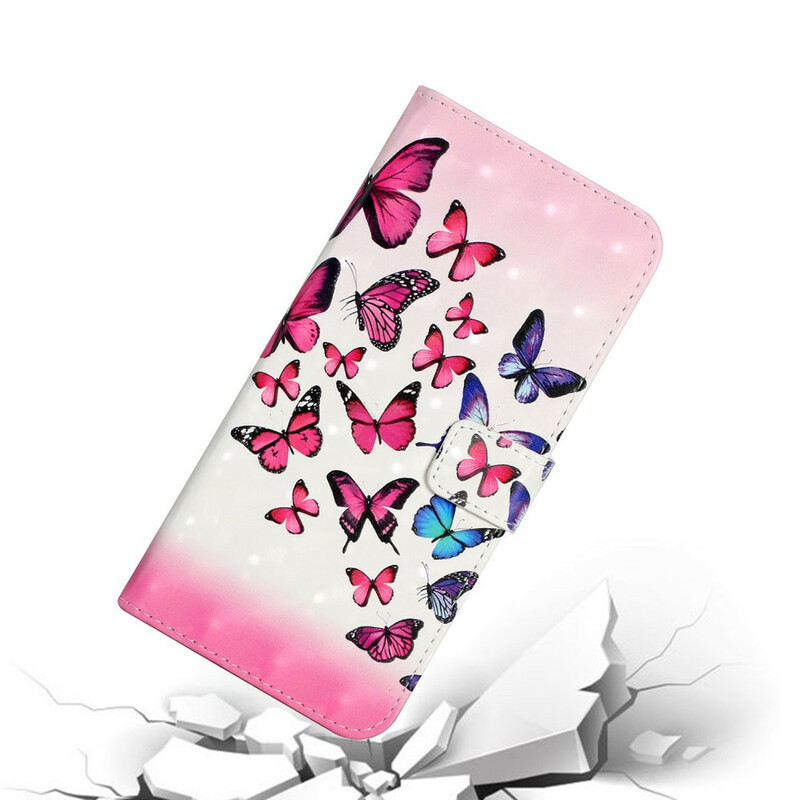 Custodia con cordino per Samsung Galaxy S21 FE Flight of Butterflies