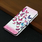 Samsung Galaxy S21 FE Volo di farfalle Custodia con cordoncino