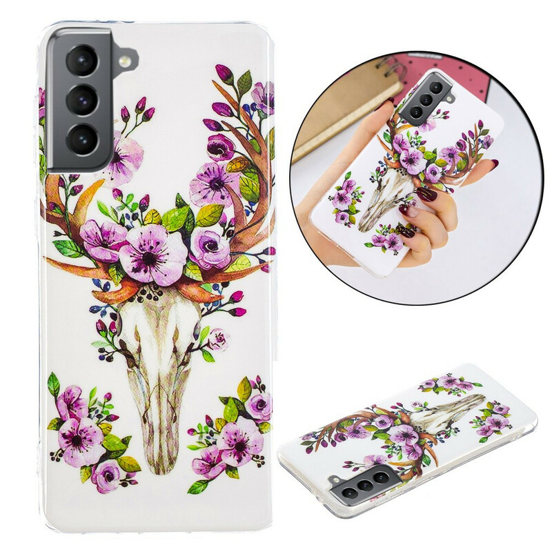 Samsung Galaxy S21 FE Custodia Floral Elk Fluorescente