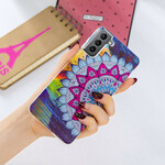 Samsung Galaxy S21 FE Mandala Custodia fluorescente colorata