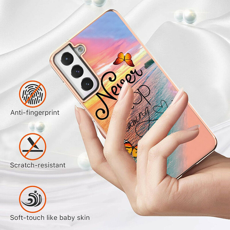 Samsung Galaxy S21 FE Custodia Never Sto Dreaming Butterflies