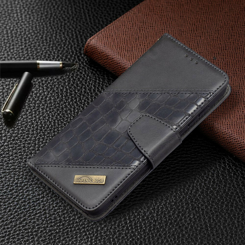 Samsung Galaxy S21 FE Custodia classica in pelle di coccodrillo