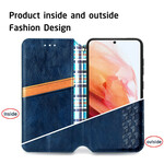 Flip Cover Samsung Galaxy S21 FE effetto pelle texture diamante