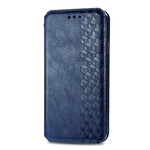 Flip Cover Samsung Galaxy S21 FE effetto pelle texture diamante